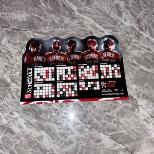 2024-25 DETROIT RED WINGS MAGNET SCHEDULE DEBRINCAT KANE LARKIN SEIDER RAYMOND